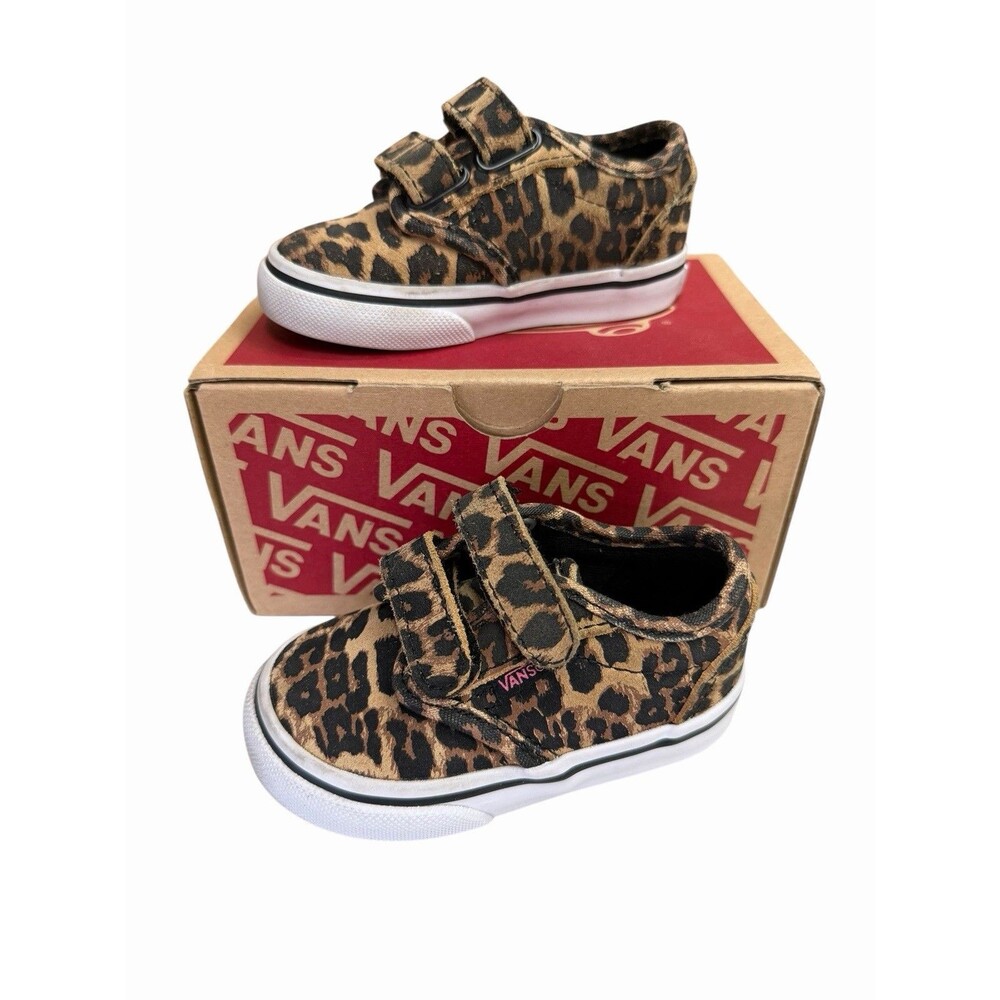 Vans Toddler Girls Cheetah Print Skate Shoe Sneakers Size 4